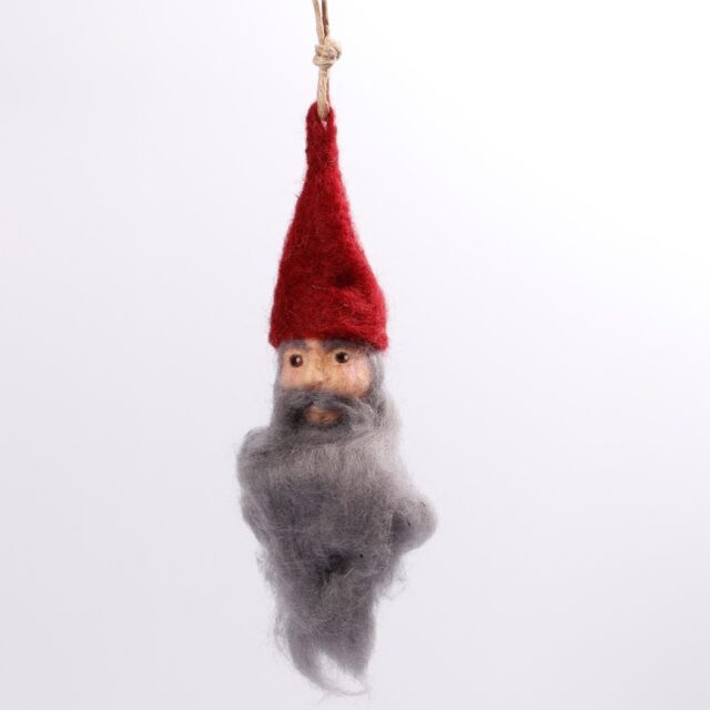 Tomte med skägg i hänge, H 25 cm *SÅLD