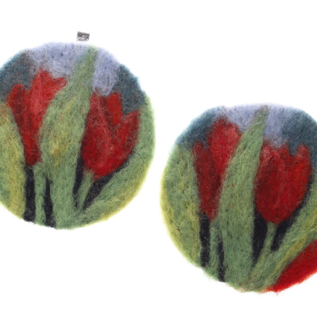 Tulpaner, koppunderlägg (två st.) *SÅLD