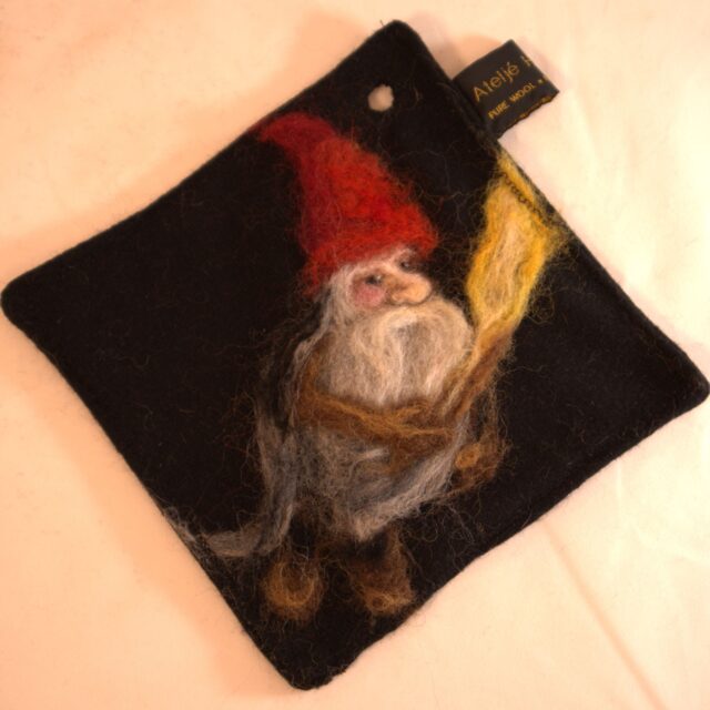 Tomte med fackla, grytlapp *SÅLD