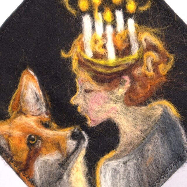 Lucia med räv, grytlapp *SÅLD